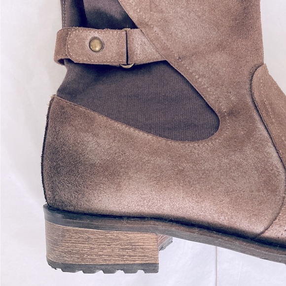 TILLY ROSE brown leather suede knee high Boots SIZE 38 - Picture 4 of 12